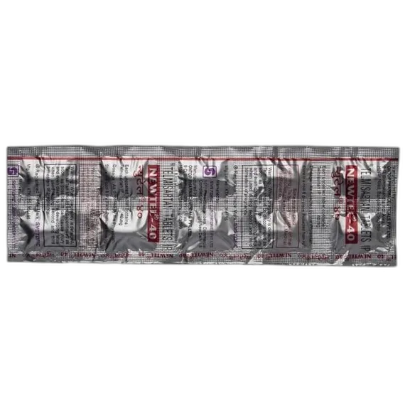 newtel 40mg tablet 10's